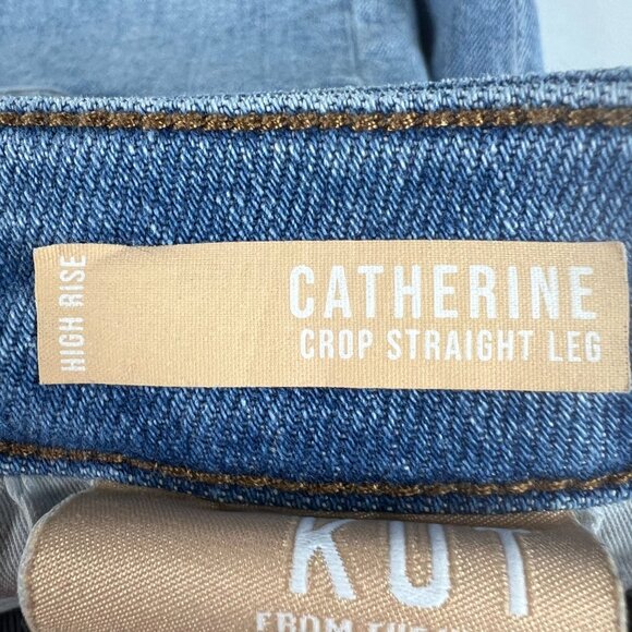 Kut From The Kloth Jeans Women's 35x24 Catherine Straight Crop Blue Denim Tag 14 - Picture 8 of 16
